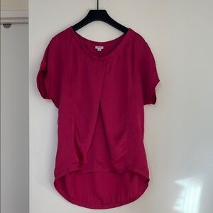 Wilfred Pink Asymmetrical Cuffed Sleeve Blouse